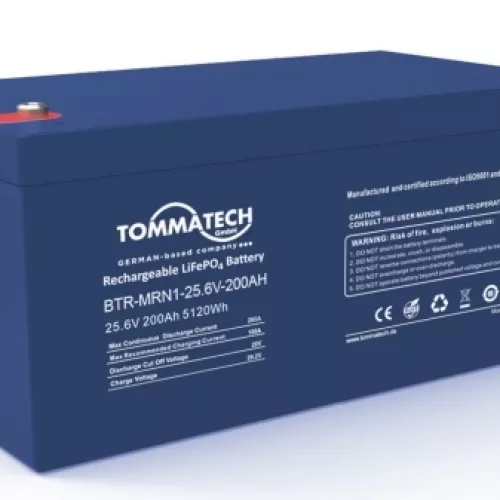 TOMMATECH 25.6 V 100 Ah LİFEPO4 ABS+PC Kasa Lityum Batarya
